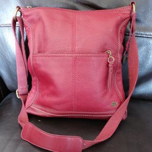 Red leather Sak purse